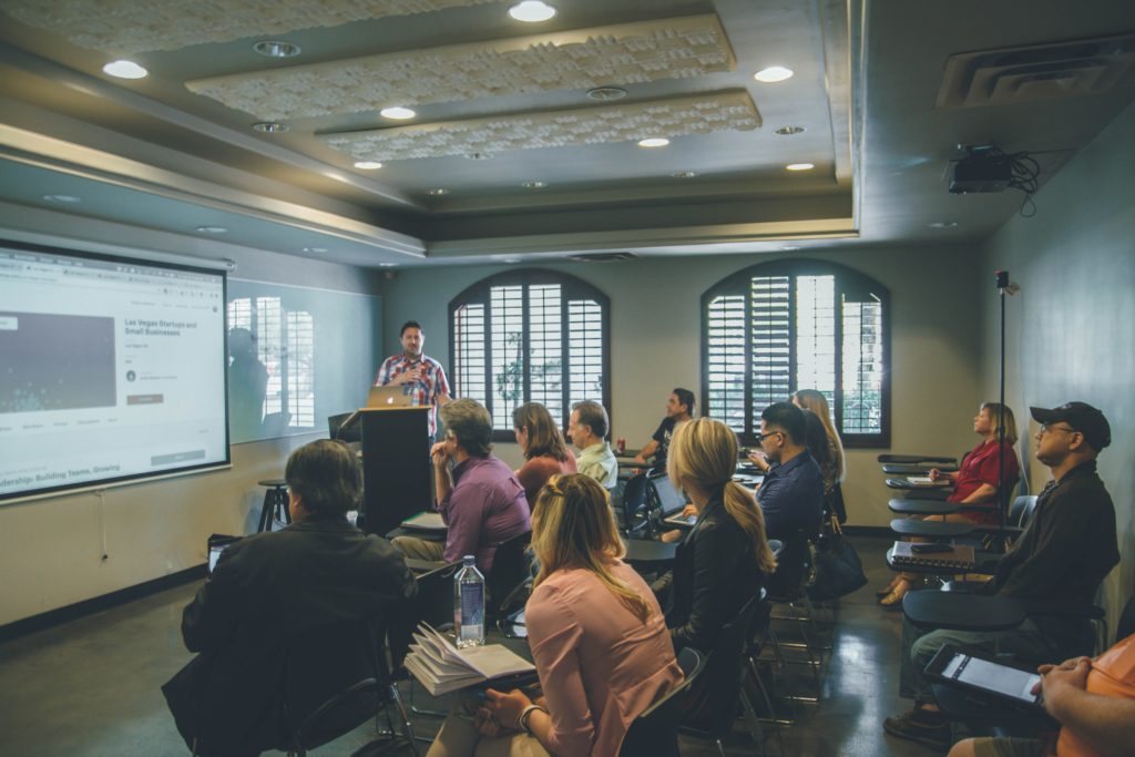Writers at a seminar