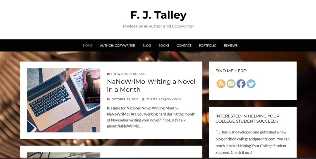 fjtalley.com author website
