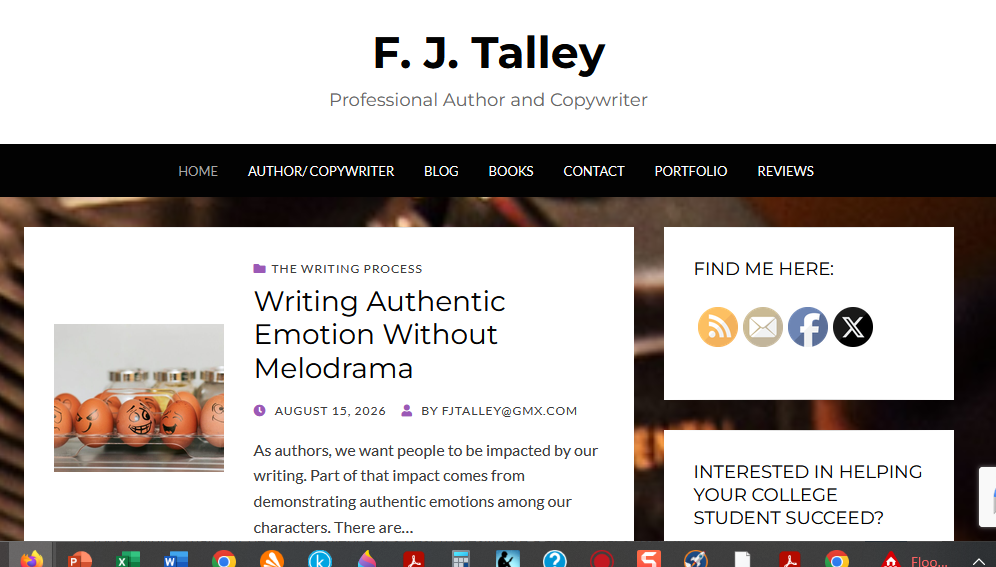 marketing through the author website